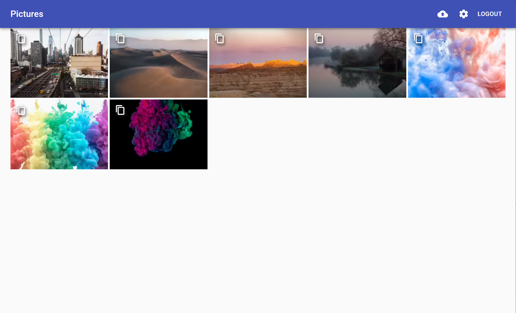 Image gallery screenshot